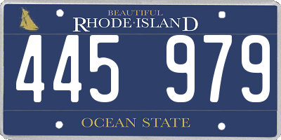 RI license plate 445979