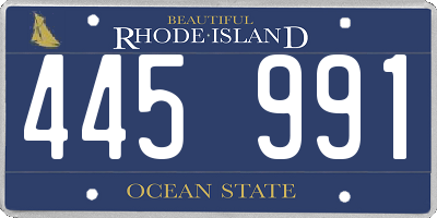 RI license plate 445991