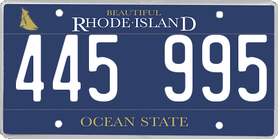 RI license plate 445995