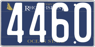 RI license plate 4460
