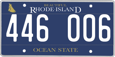 RI license plate 446006