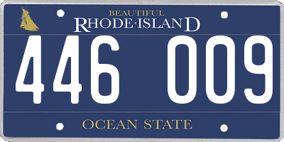 RI license plate 446009