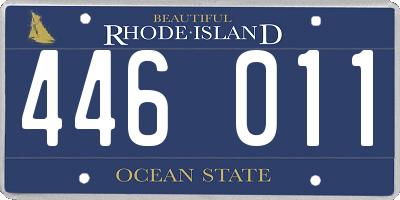 RI license plate 446011