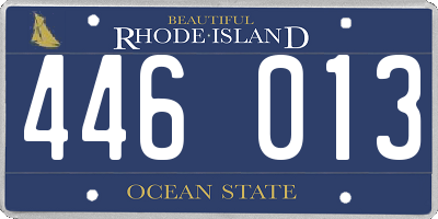 RI license plate 446013