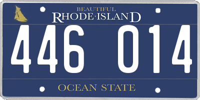 RI license plate 446014