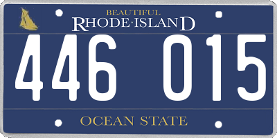 RI license plate 446015