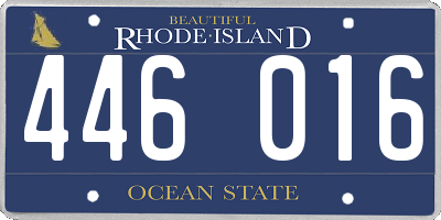 RI license plate 446016