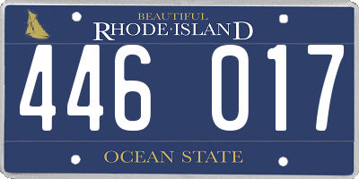 RI license plate 446017