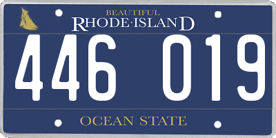RI license plate 446019