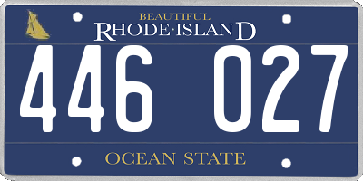 RI license plate 446027