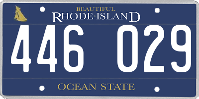 RI license plate 446029