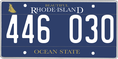 RI license plate 446030