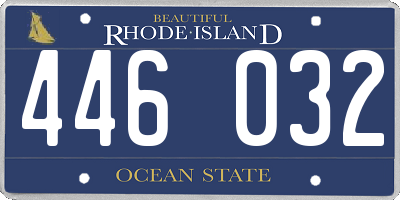 RI license plate 446032