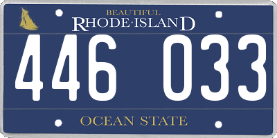 RI license plate 446033