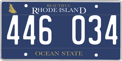 RI license plate 446034