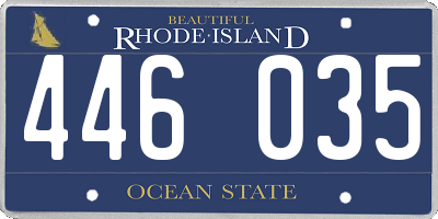 RI license plate 446035