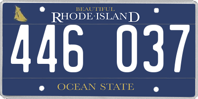 RI license plate 446037