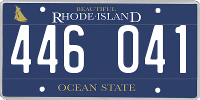RI license plate 446041