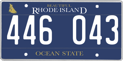 RI license plate 446043