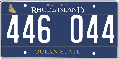 RI license plate 446044