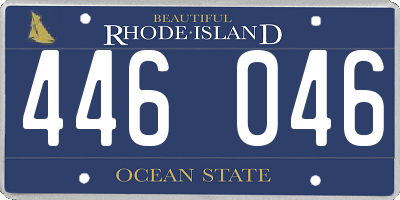 RI license plate 446046