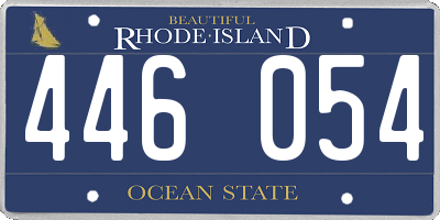 RI license plate 446054