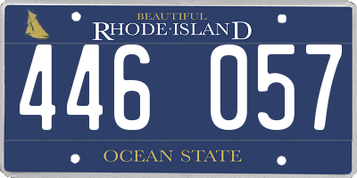 RI license plate 446057