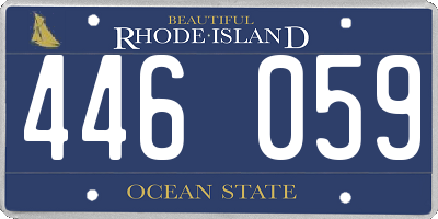 RI license plate 446059
