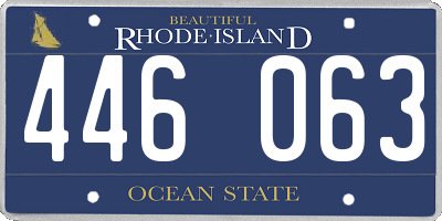 RI license plate 446063