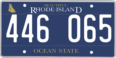 RI license plate 446065