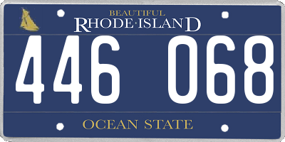 RI license plate 446068