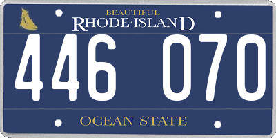 RI license plate 446070