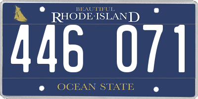 RI license plate 446071