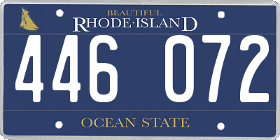 RI license plate 446072
