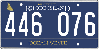 RI license plate 446076