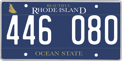 RI license plate 446080
