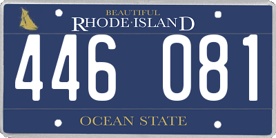 RI license plate 446081