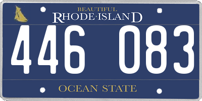 RI license plate 446083