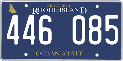 RI license plate 446085