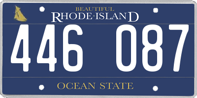 RI license plate 446087