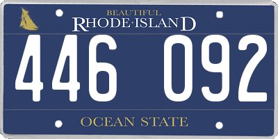 RI license plate 446092