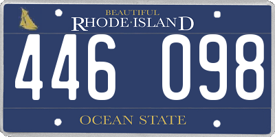 RI license plate 446098