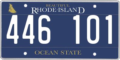 RI license plate 446101