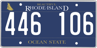 RI license plate 446106