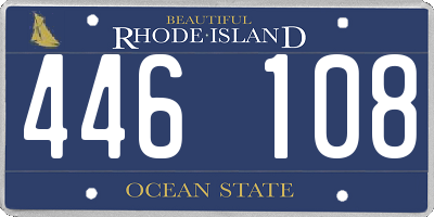 RI license plate 446108