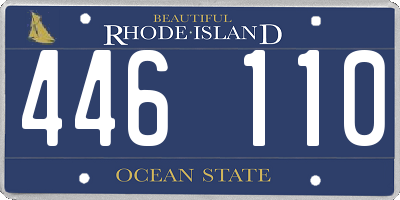 RI license plate 446110