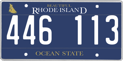 RI license plate 446113