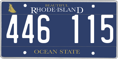 RI license plate 446115
