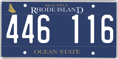 RI license plate 446116