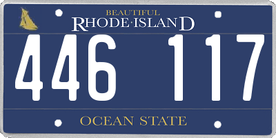 RI license plate 446117